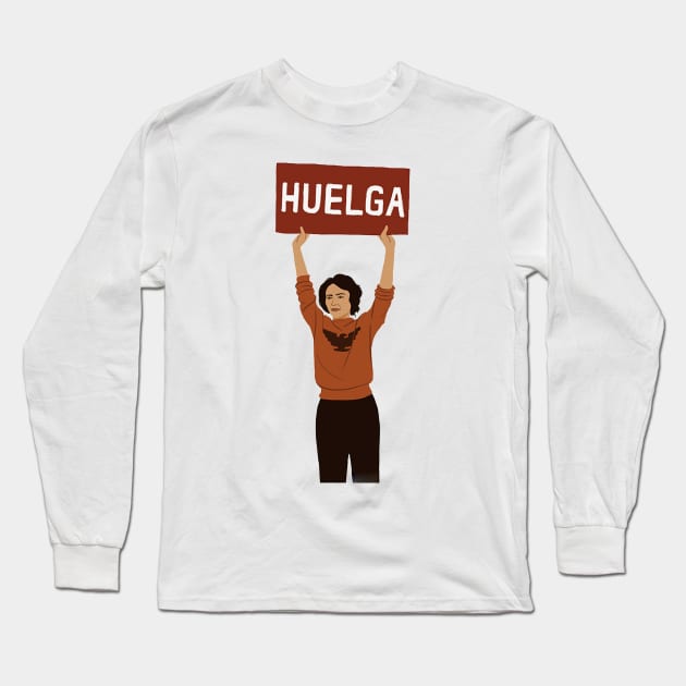 Dolores Huerta Labor Hero Illustration Long Sleeve T-Shirt by NONOKERS